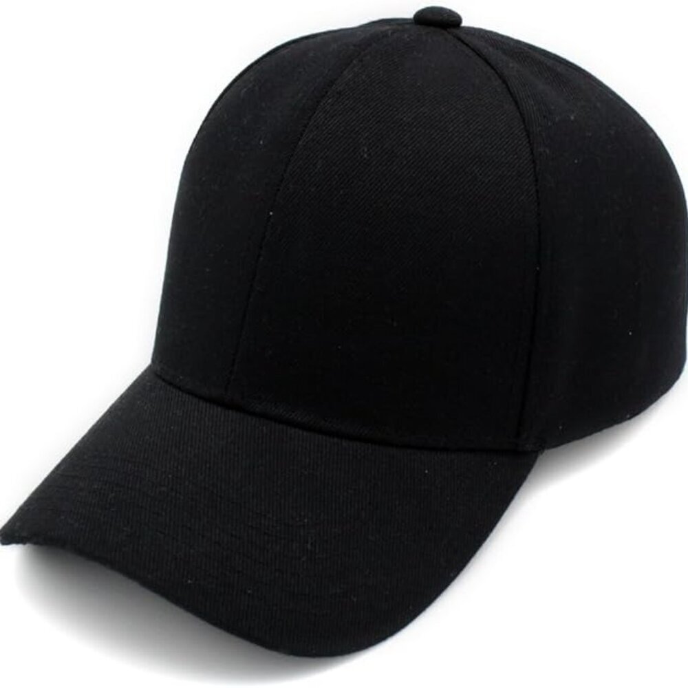 Top Level Baseball Cap Men Women - Classic Adjustable Plain Hat（Black）